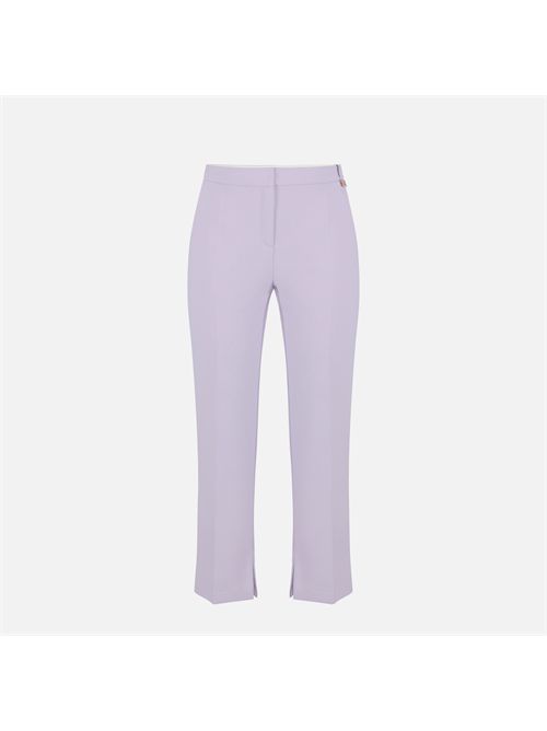 Pantaloni in crêpe leggero con logo charm ELISABETTA FRANCHI | PA16661E2/EV7